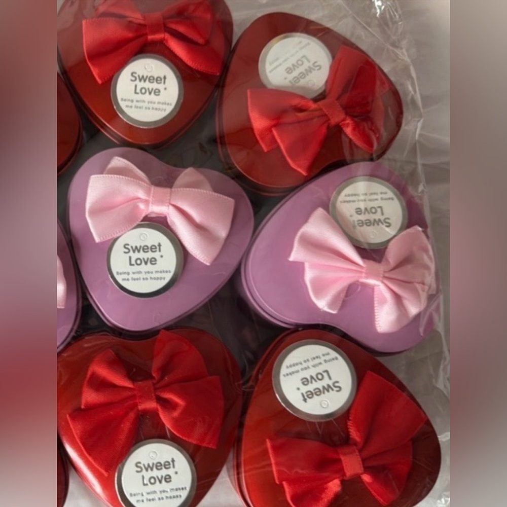 Heart-Shaped Gift Boxes with flower shape soap inside
